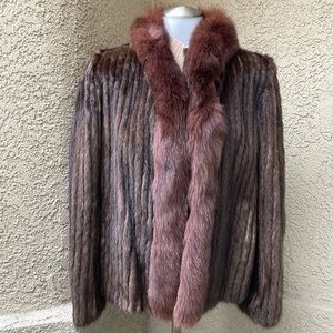 Vintage brown mink/fox jacket